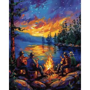 shinefly Paint by Numbers for Adults Beginners Home Acrylic Paint by Numbers Kits for Kids on Canvas 16x20 inch, Abstract Bird