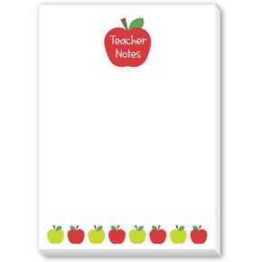 Tiny Expressions Teacher Apple Notepad | 50 Sheets of Premium Paper | Bulk Teacher Gifts
