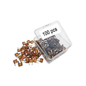 7.5A, 7.5A Fuse, T7.5A Fuse, 7.5A Mini Blade Fuse, 7.5A Mini Car Fuses, 7.5A Car Mini Fuse, Assortment Set Kit and 4 Fuse Puller ATC/ATO Fast Blow for Automotive Car Truck SUV (100 Pcs)