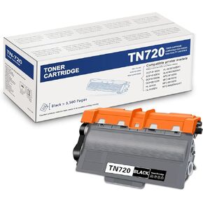 TN-720 Black Toner Cartridge High Yield Replacement for Brother TN750 TN720 Toner HL-5470DW HL-5450DN HL-6180DW MFC-8710DW MFC-8510DN MFC-8910DW MFC-8950DW Printer, 1-Pack