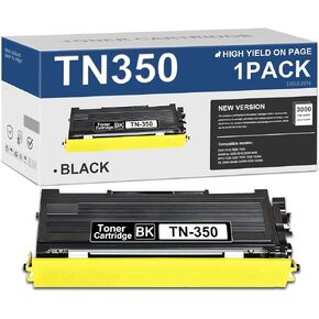 TN350 TN-350 Black Toner Cartridge Compatible for Brother HL-2070N HL-2040 MFC-7420 MFC-7820n intellifax-2820 Intellifax-2920 DCP-7020 MFC-7220 Laser Printers (1 Pack)