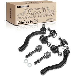 A-Premium Set of 6, Front Sway Bar Link, Inner & Outer Tie Rod End, Compatible with Honda Accord 2003 2004 2005 2006 2007, V6 3.0L, Coupe Model Only