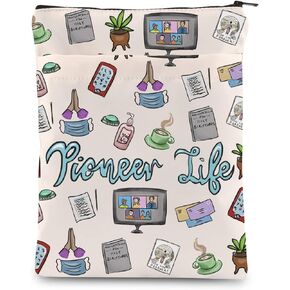 JW Pioneer Gift Pioneer Life Book Sleeve Pioneer School Gifts JW Book Cover Pioneer Gifts Book Protector with Zipper (Pioneer Life)