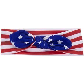 عصابة رأس للأم والطفل مع شريط فيونكة ونجوم وإكسسوارات شعر لأغطية الرأس ليوم الرابع من يوليو TSFD17 (أرنب للأطفال البالغين) in Kuwait