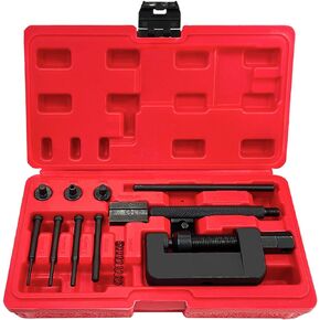 Sutekus Chain Breaker 13pcs Motorcycle Chain Tool with Carrying Case Chain Cutter and Riveter Chain Link Removal Tool for Dirt Bike ATV Motorcycle