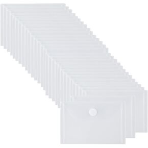 3.5 x 5.5 Plastic Envelopes Hook & Loop Small Plastic Coupons Dies Storage Pocket Case