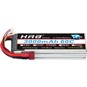 HRB 4S Lipo Battery 3000mAh 14.8V 60C RC Lipo Battery Compatible with RC Car Truck Quadcopter Airplane Helicopter Boat