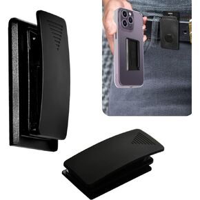 Orzero Belt Clip Cell Phone Holder Compatible for iPhone 14 Series, Samsung Galaxy Z Fold 4, Adhesive Belt Clip Phone Holster