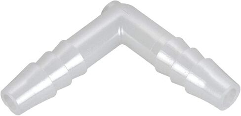 Parker Hannifin 365HB-4N Par-Barb Nylon Union Elbow Fitting, 90 Degree Angle, 1/4" Hose Barb x 1/4" Hose Barb, White in Saudi Arabia
