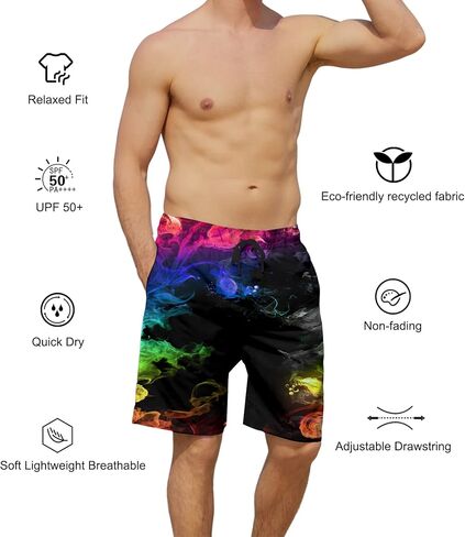 Belovecol Mens Swim Trunks Summer Quick Dry Board Shorts Beach Mesh Lining Bathing Suit with Side Pockets S-3XL in Kuwait