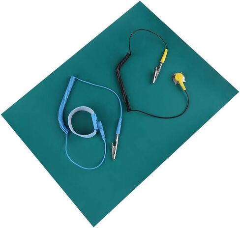 Anti-Static Wrist Strap with Anti Static Mat, Clip, and Grounding Cable Electrostatic Discharge Anti-Static Wrist Band Set for Phone Repair, Sensitive Electronics Working in Saudi Arabia