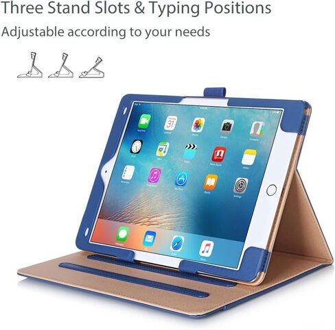 ProCase for iPad Pro 9.7 Case 2016 (Old Model), PU Leather Stand Folio Cover for iPad Pro 9.7 Inch (A1673/A1674/A1675) with 3 Viewing Angles & Pencil Holder & Document Card Pocket -Black in Saudi Arabia