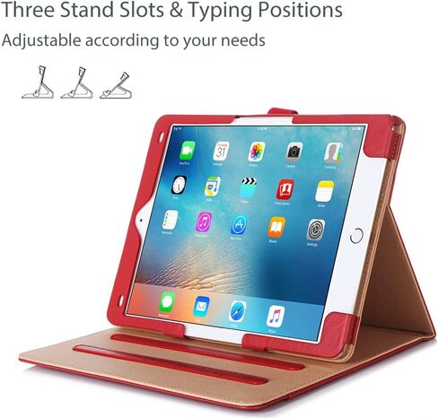 ProCase for iPad Pro 9.7 Case 2016 (Old Model), PU Leather Stand Folio Cover for iPad Pro 9.7 Inch (A1673/A1674/A1675) with 3 Viewing Angles & Pencil Holder & Document Card Pocket -Black in Saudi Arabia
