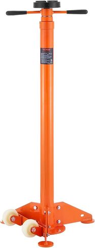 VEVOR SJS-10 Underhoist 3/4 Ton Capacity Under Hoist Jack Stand, Lifting from 38.4" to 74.8", Bearing Mounted Spin Handle, Two Wheels, Self-Locking Threaded Screw, Support Vehicle Components, Orange in Saudi Arabia