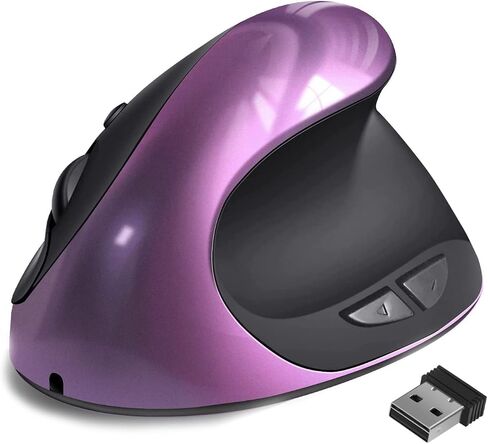 Ergonomic Mouse,Rechargeable Small Vertical Mouse with 6 Buttons Adjustable 800/1200/1600 DPI Pink Wireless Mouse for Laptop Desktop PC Mac… in Saudi Arabia