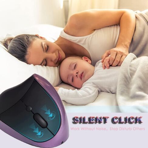 Ergonomic Mouse,Rechargeable Small Vertical Mouse with 6 Buttons Adjustable 800/1200/1600 DPI Pink Wireless Mouse for Laptop Desktop PC Mac… in Saudi Arabia