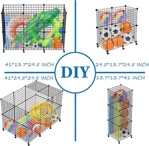 rakkitomato Pool Noodles Holder, DIY Mesh Rolling Storage Organizer Bin for Pool Floats,Swim Toys,Inflatable Balls, Black in Kuwait