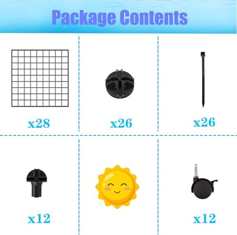 rakkitomato Pool Noodles Holder, DIY Mesh Rolling Storage Organizer Bin for Pool Floats,Swim Toys,Inflatable Balls, Black in Kuwait