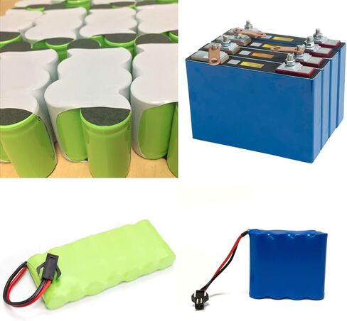 DMiotech 50pcs 23mm Flat 53mm Battery Sleeves PVC Wraps Heat Shrink Tubing for AA Battery White in Kuwait