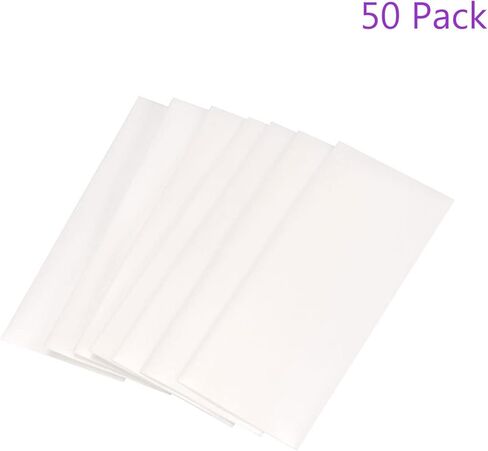 DMiotech 50pcs 23mm Flat 53mm Battery Sleeves PVC Wraps Heat Shrink Tubing for AA Battery White in Kuwait
