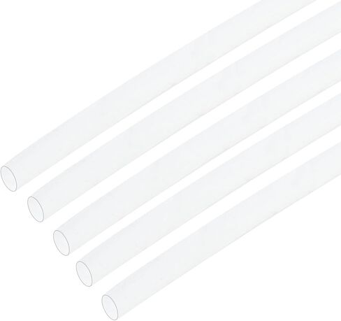 MECCANIXITY PTFE أنابيب الانكماش الحراري بنسبة 4 إلى 1، 3.3 قدم × 0.1 بوصة أنابيب عازلة شفافة أنبوب انكماش بدرجة حرارة عالية، حزمة من 5 in Saudi Arabia