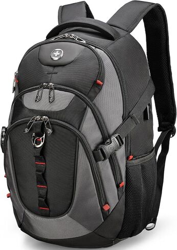 Swissdigital Design Large Business Laptop Backpack with Smart USB Charging Port, Travel Backpack Fits 15.6 inches laptops, Water Repellent College Backpack for Men Women (VECTOR SD803-12) in Saudi Arabia