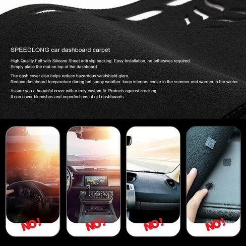 Car Dashboard Carpet Dash Board Cover Mat Non-Slip Compatible with 2016-2021 17 18 19 20 Honda Civic 10th in Saudi Arabia
