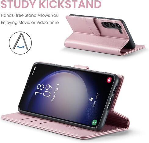 for Samsung Galaxy S23 Plus/S23+ Wallet Case with RFID Blocking Credit Card Holder, PU Leather Folio Flip Kickstand Protective Shockproof Cover Women Men for Samsung S23 Plus Phone case(Black) in Saudi Arabia