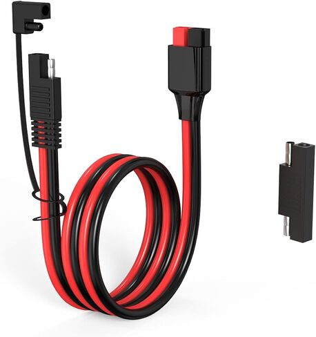 10AWG Anderson Connector to SAE Extension Cable with SAE Polarity Reverse Adapter for Portable Power Station Solar Panel (2FT) in Kuwait