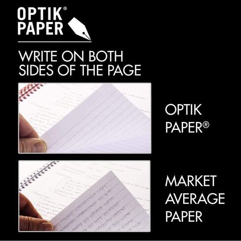 Black n' Red Notebook, Durable Hardcover, Premium Optik Paper, Scribzee App Compatible, Environmentally Friendly, Secure Casebound Binding, 8-1/4" x 5-7/8", 96 Double-Sided Ruled Sheets, Pack of 2 (73405) in Saudi Arabia