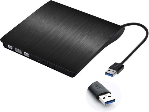 [إصدار محدث] محرك أقراص مضغوطة خارجي، محرك أقراص مضغوطة محمول ACETEND USB 3.0 +/-RW محرك أقراص DVD/CD ROM رفيع، ناسخ ناسخ أقراص DVD/CD ROM، نقل بيانات عالي السرعة لأجهزة الكمبيوتر المحمول وأجهزة الكمبيوتر المكتبية (رمادي) in Saudi Arabia