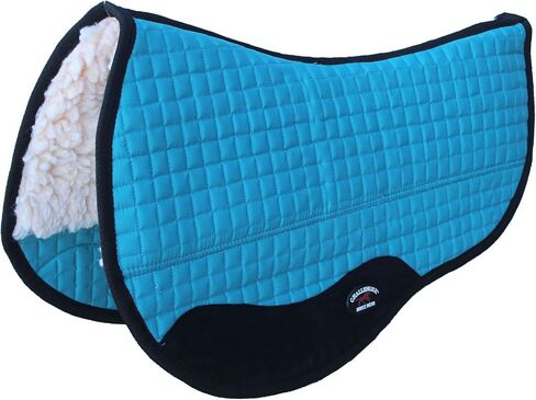 CHALLENGER Western Horse Saddle PAD 28X30 Double Back Barrel Fleece Lined Turquoise 39108 in Saudi Arabia