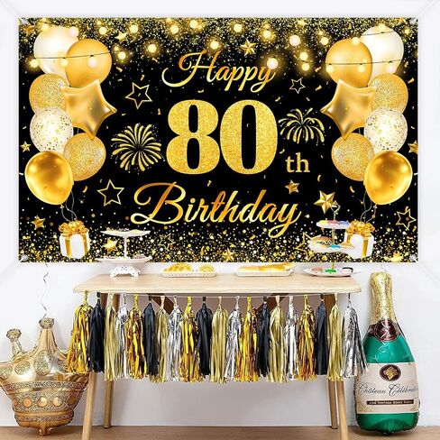 30th Birthday Banner 30th Birthday Decorations for Men 30th Birthday Backdrop Black and Gold 30th Birthday Decorations 30th Birthday Party Supplies in Saudi Arabia