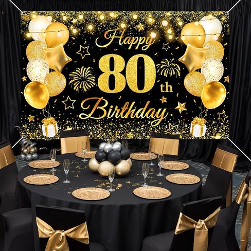 30th Birthday Banner 30th Birthday Decorations for Men 30th Birthday Backdrop Black and Gold 30th Birthday Decorations 30th Birthday Party Supplies in Saudi Arabia