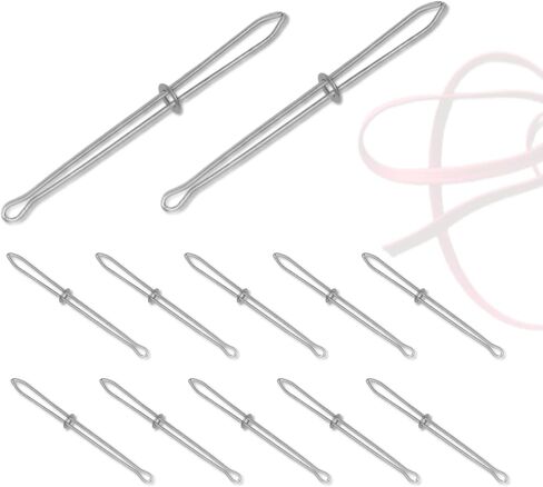 Joyangy Pack of 4 Drawstring Threader, Bodkin Threader Tweezers Sewing Tool, 2.6 + 3.1 Inch Sewing Tweezer Tool for Replacement Drawstring for Sweatpants, Tweezers Clips for Machine Hand Sewing in Saudi Arabia