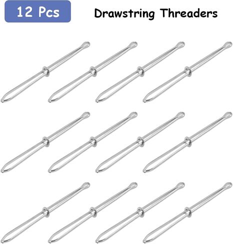 Joyangy Pack of 4 Drawstring Threader, Bodkin Threader Tweezers Sewing Tool, 2.6 + 3.1 Inch Sewing Tweezer Tool for Replacement Drawstring for Sweatpants, Tweezers Clips for Machine Hand Sewing in Saudi Arabia