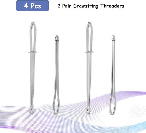 Joyangy Pack of 4 Drawstring Threader, Bodkin Threader Tweezers Sewing Tool, 2.6 + 3.1 Inch Sewing Tweezer Tool for Replacement Drawstring for Sweatpants, Tweezers Clips for Machine Hand Sewing in Saudi Arabia