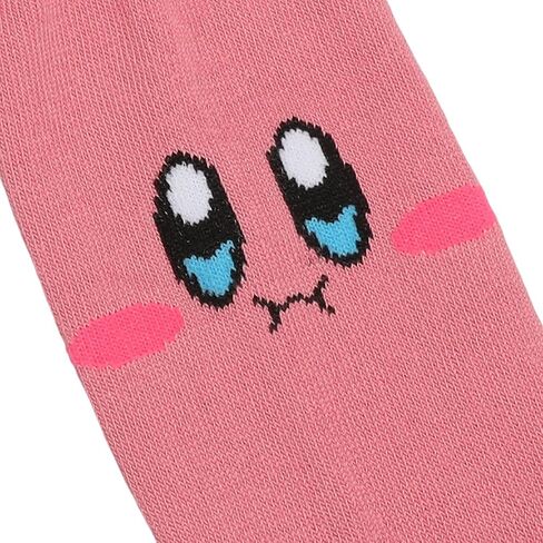 Bioworld Kirby Big Face Pink Knit Casual Crew Socks in Saudi Arabia