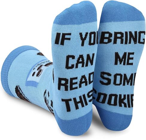 جوارب Benefeet Sox المضحكة إذا كنت تستطيع قراءة هذه الجوارب، أحضر لي تاكو وقهوة وطعام مجنون، جوارب للرجال والأولاد مبتكرة in Saudi Arabia