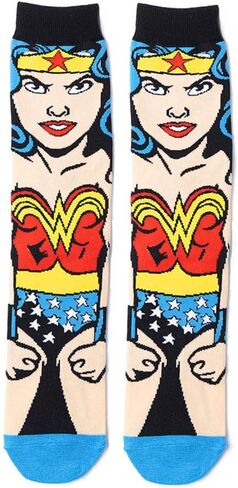 Super Hero Marvel Comics DC Character 360 Crew Socks One Size in Kuwait