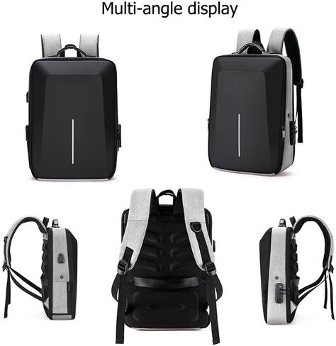 laptop ergonomic backpack women - men's back pack minimalist rucksack tech backpack (Gray), 36-59 Litres in Saudi Arabia