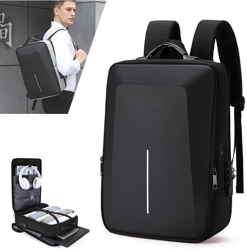 laptop ergonomic backpack women - men's back pack minimalist rucksack tech backpack (Gray), 36-59 Litres in Saudi Arabia
