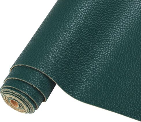 CDY Lychee Texture PU Fabric Leather، صفائح من الجلد الصناعي بلون خالص مقاس 13.8 × 53 بوصة من الجلد الصناعي الناعم مثالية للحرف اليدوية وحقائب اليد والمحافظ والمجوهرات والأقراط وصناعة الأقواس (بني) in Kuwait