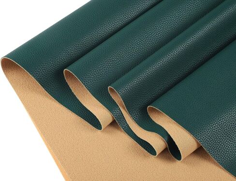 CDY Lychee Texture PU Fabric Leather، صفائح من الجلد الصناعي بلون خالص مقاس 13.8 × 53 بوصة من الجلد الصناعي الناعم مثالية للحرف اليدوية وحقائب اليد والمحافظ والمجوهرات والأقراط وصناعة الأقواس (بني) in Kuwait