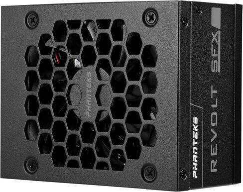 Phanteks (PH-P850PSF_02) Revolt SFX 850W 80PLUS Platinum، عامل شكل SFX صغير الحجم للغاية، ATX 3.0، مصدر طاقة PCIe 5.0، وحدات كاملة، كفاءة مصنفة بالبلاتينيوم، مروحة صامتة، أسود in Kuwait