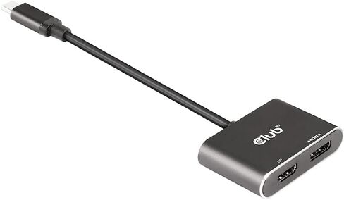 Club 3D CSV-1552 USB3.2 Gen2 Type-C (وضع DP Alt) إلى DisplayPort + HDMI شاشة مزدوجة 4K60 هرتز M/F MST hub in Saudi Arabia
