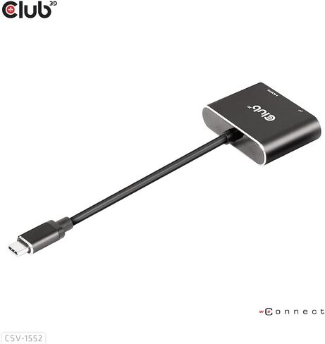 Club 3D CSV-1552 USB3.2 Gen2 Type-C (وضع DP Alt) إلى DisplayPort + HDMI شاشة مزدوجة 4K60 هرتز M/F MST hub in Saudi Arabia