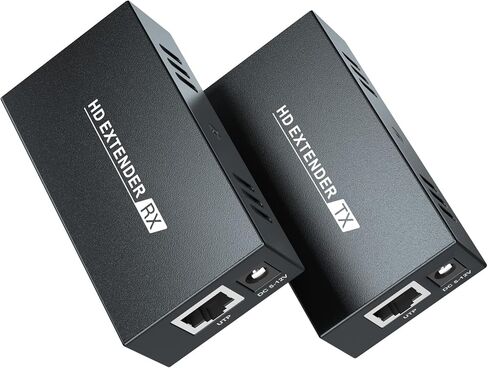 PWAYTEK HDMI عبر إيثرنت، موسع HDMI 164 قدمًا/50 مترًا، تمديد إشارة 1080P@60 هرتز بواسطة كابل Cat5e/6/7، نقل مزامنة الصوت والفيديو، دعم ثلاثي الأبعاد، EDID، POC in Kuwait