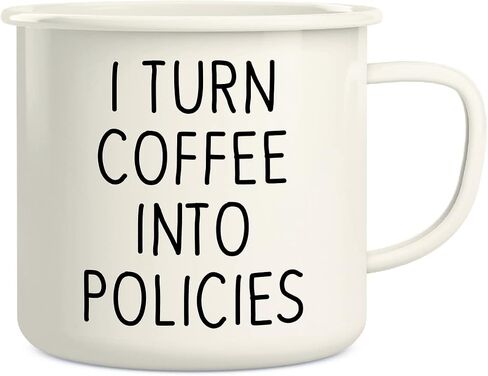 Retreez I Turn Coffee Into Policies Insurance Agent 16 أونصة من الفولاذ المقاوم للصدأ معدن من الفولاذ المقاوم للصدأ للتخييم في المخيمات - هدية عيد ميلاد ملهمة ساخرة مضحكة لصديق زميل العمل sis Bro Da Mom in Saudi Arabia