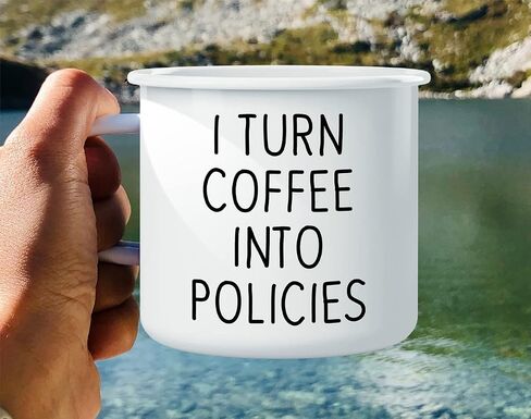 Retreez I Turn Coffee Into Policies Insurance Agent 16 أونصة من الفولاذ المقاوم للصدأ معدن من الفولاذ المقاوم للصدأ للتخييم في المخيمات - هدية عيد ميلاد ملهمة ساخرة مضحكة لصديق زميل العمل sis Bro Da Mom in Saudi Arabia